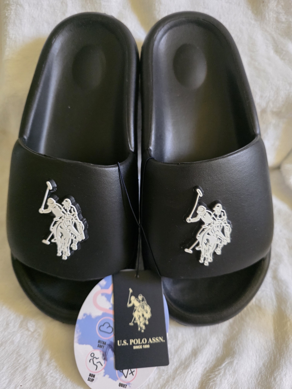 U.S. Polo Assn Black Slides